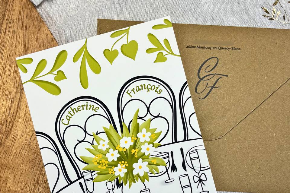 Illustration table de fête
