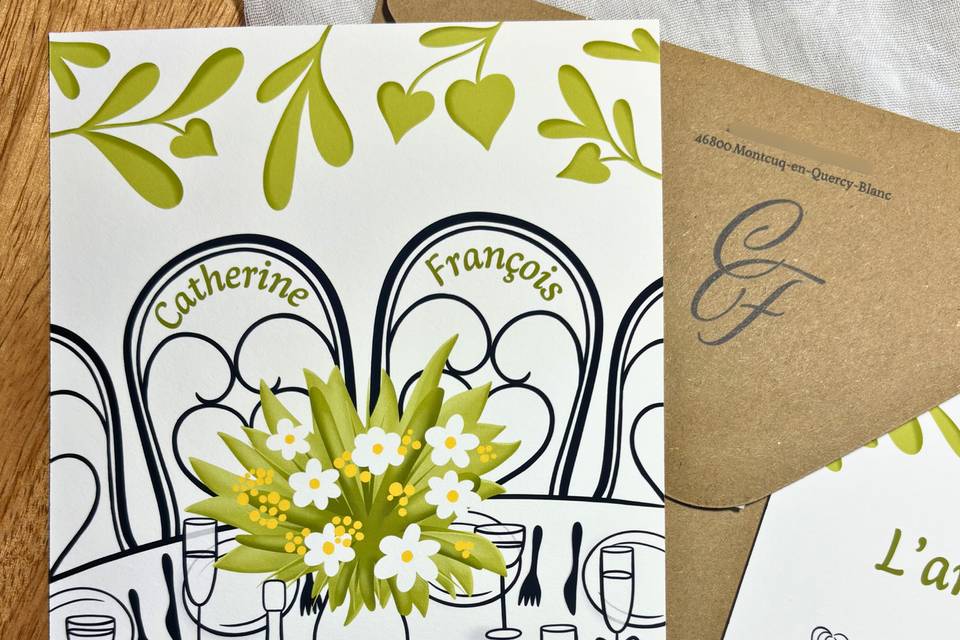 Illustration table de fête