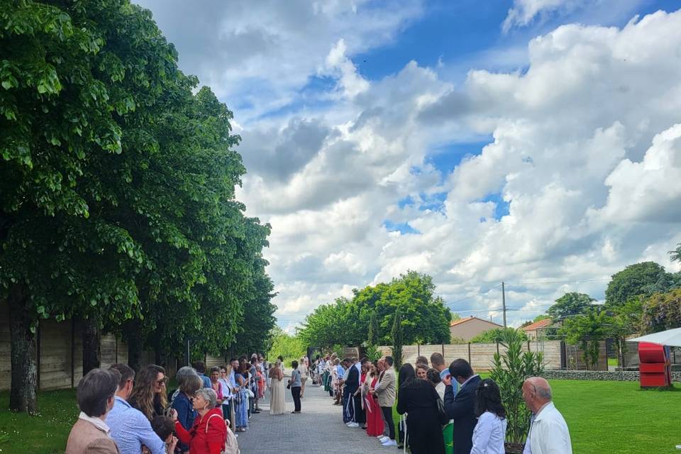 Arrivée des mariés