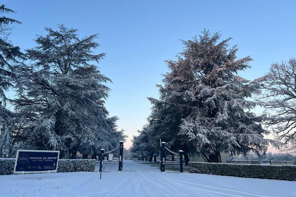 Domaine sous la neige