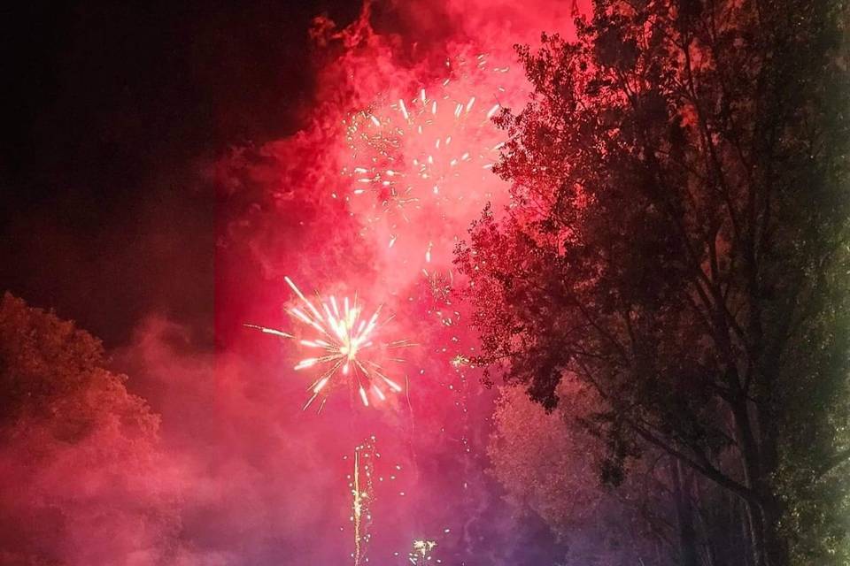 Pyrotechnie pour un spectacle