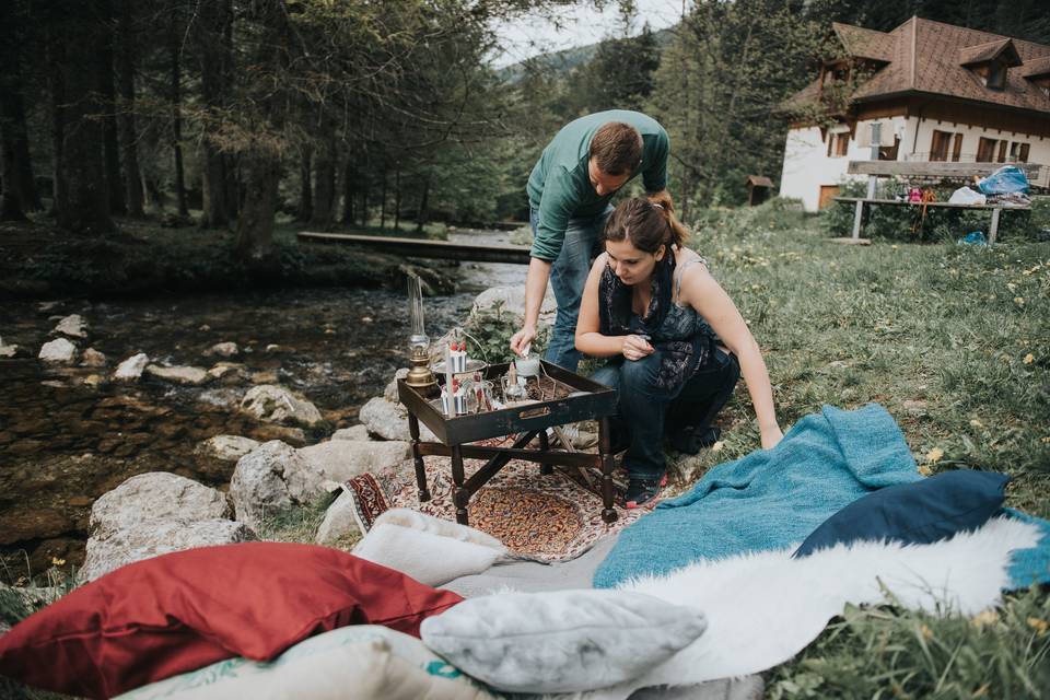 La mise en place de la décoration