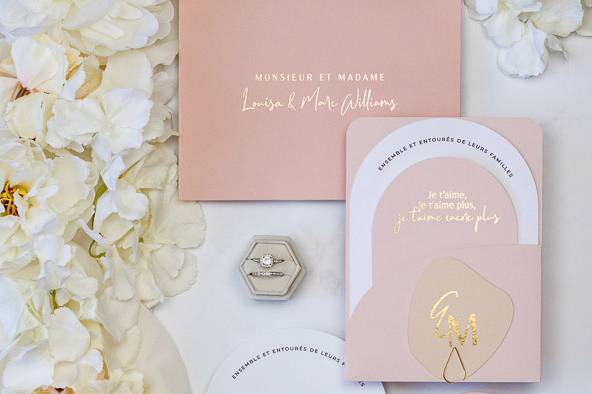 Faire-part de mariage élégant