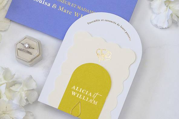 Faire-part de mariage élégant