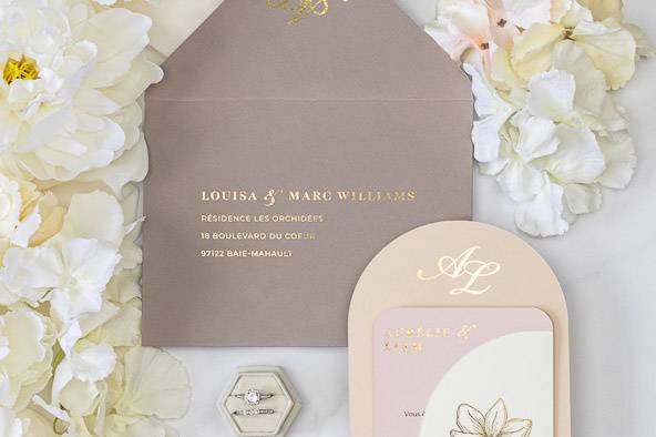 Faire-part de mariage élégant
