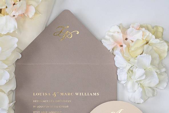 Faire-part de mariage élégant