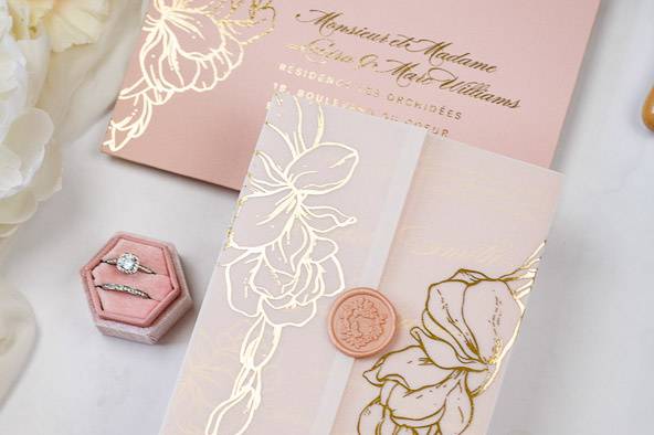 Faire-part de mariage élégant