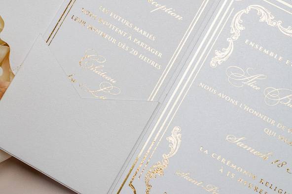 Faire-part de mariage élégant