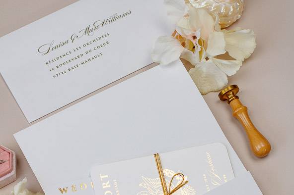 Faire-part de mariage élégant