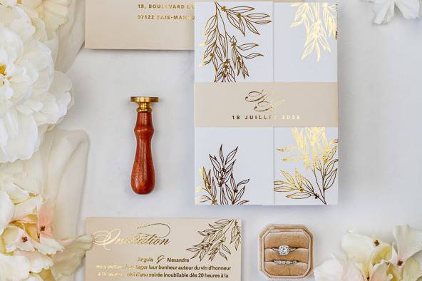 Faire-part de mariage élégant
