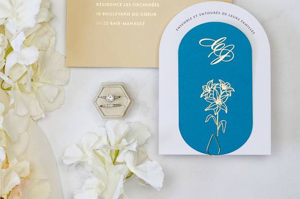 Faire-part de mariage élégant