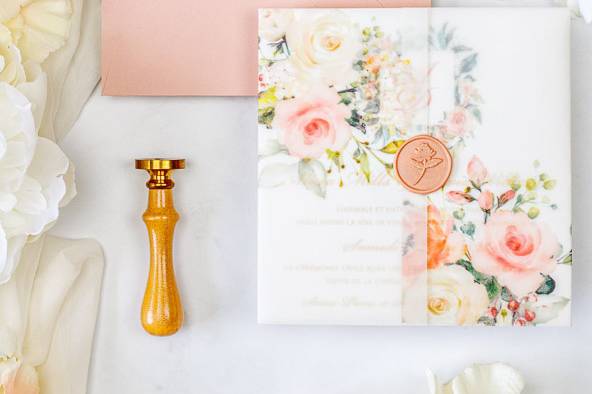 Faire-part de mariage élégant