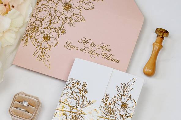 Faire-part de mariage élégant
