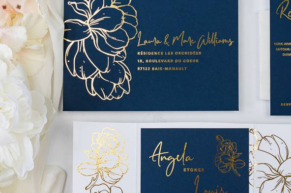 Faire-part de mariage élégant