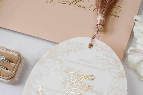 Faire-part de mariage élégant