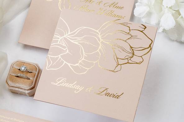 Faire-part de mariage élégant