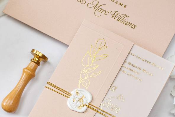 Faire-part de mariage élégant