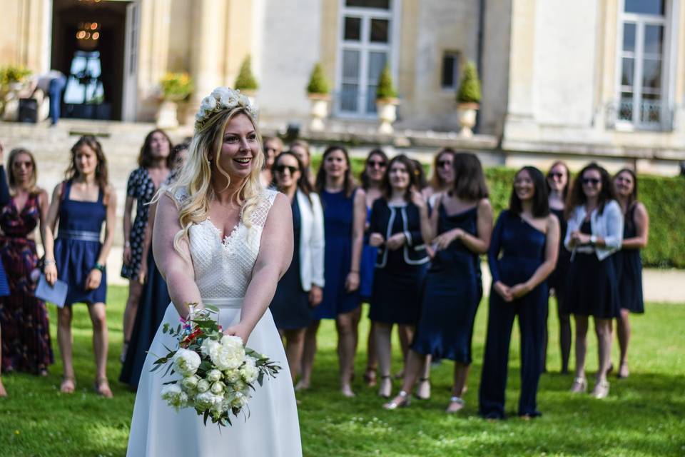 Le lancer de bouquet !