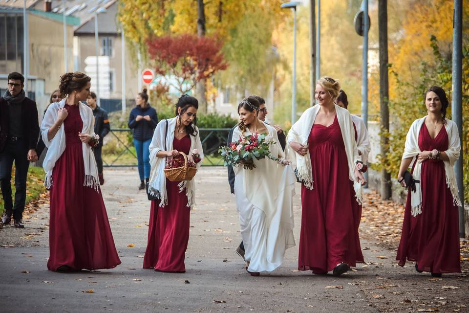 L'arrivée de la mariée.