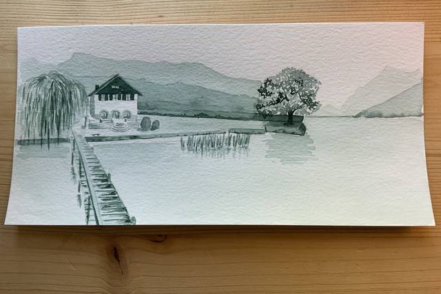 Aquarelle faire-part mariage