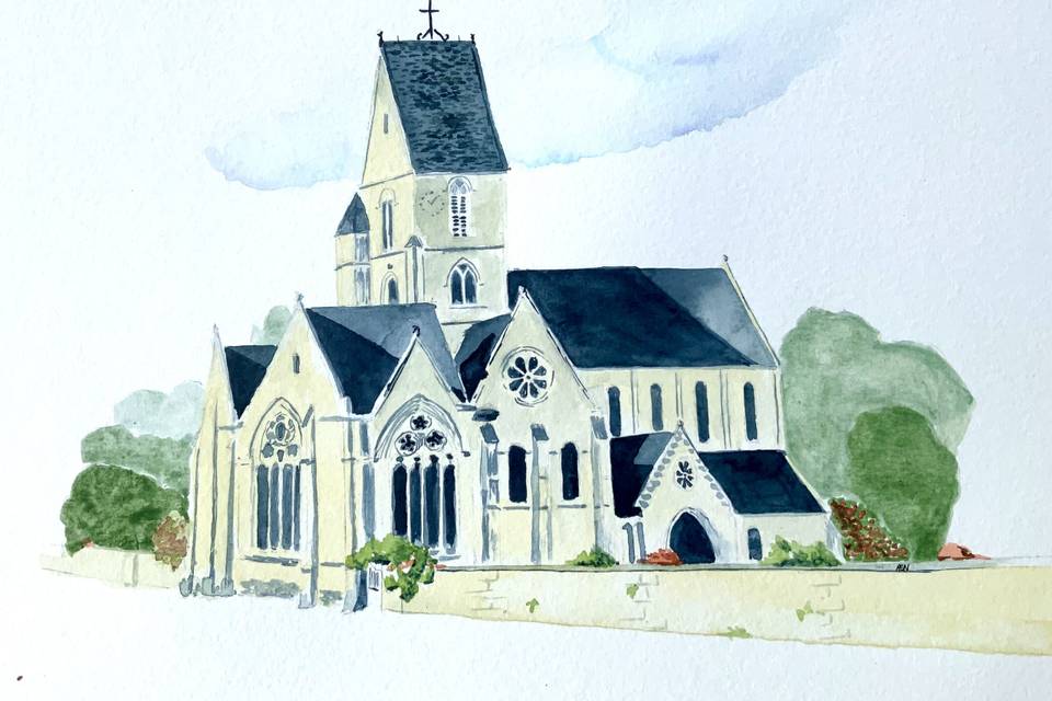 Église faire-part de baptême