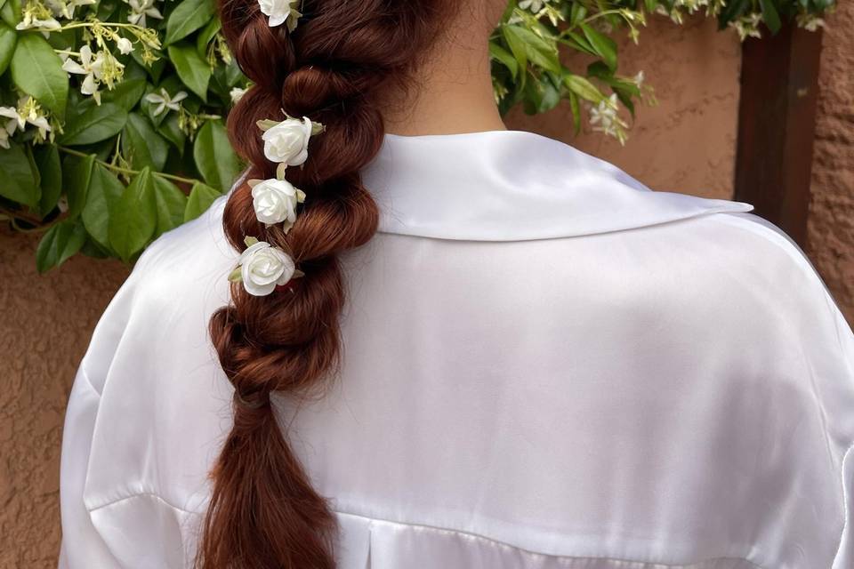 Tresse fleurie