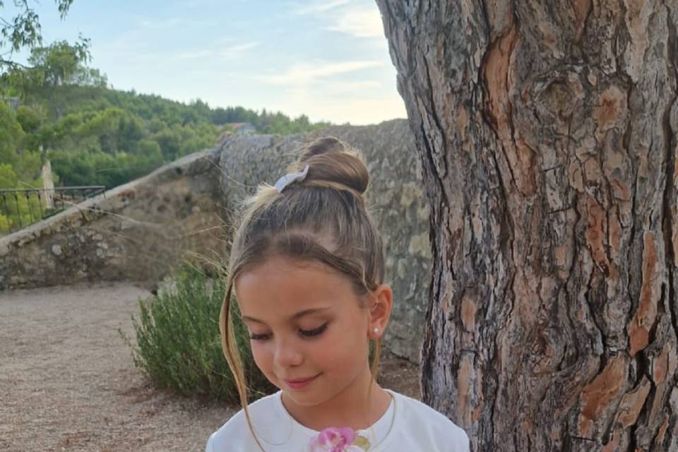 Bolero et robe blanche tulle