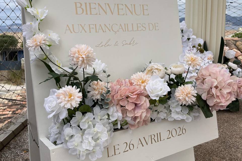 Panneau de bienvenue chevalet