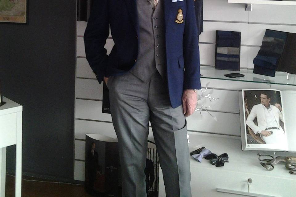 Blazer sur ensemble gris uni