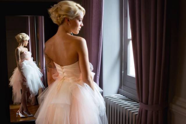 Robe de mariée courte