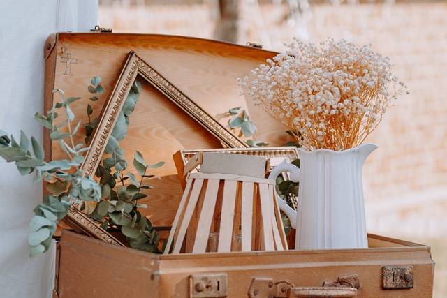 Valise et décoration mariage