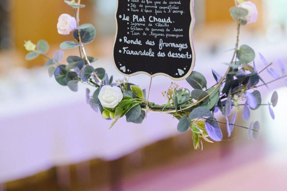 Menu suspendu