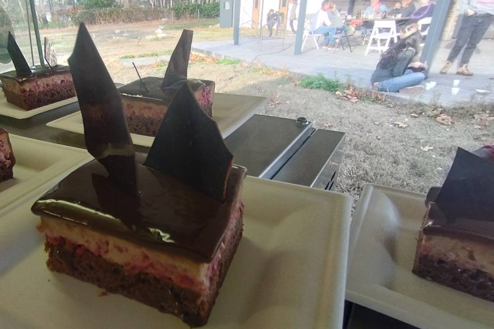 Entremet chocolat framboise