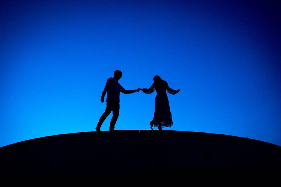 Silhouette tombée de la nuit