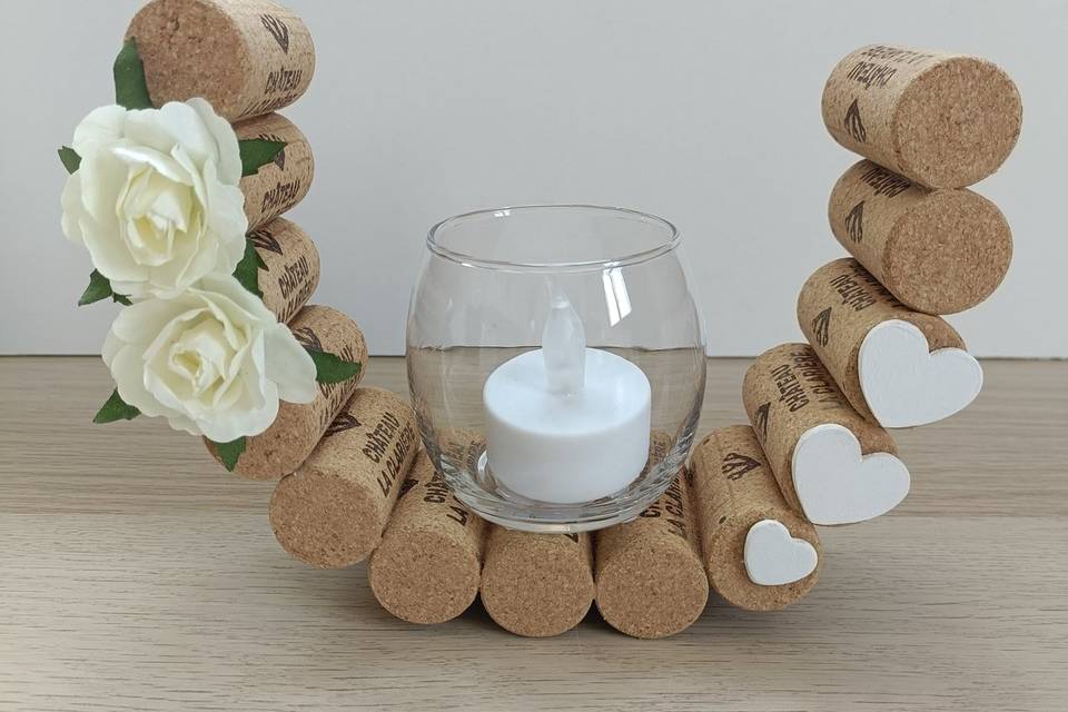 Bougeoir photophore et bougie