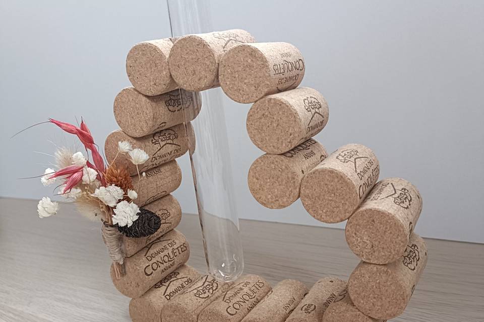 Vase soliflore forme cœur