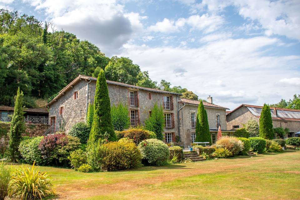 Les gîtes vue du parc