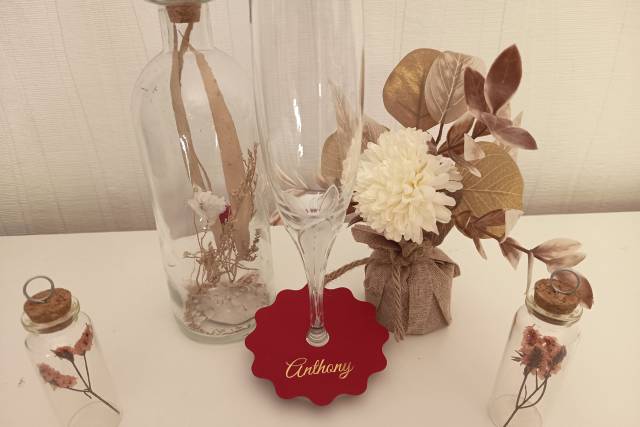 Marque-verre mariage