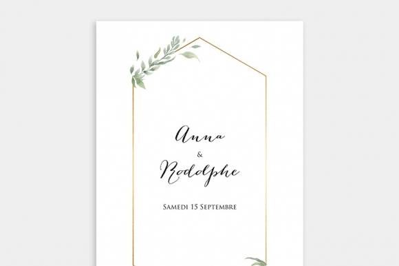 Faire-part de mariage romance