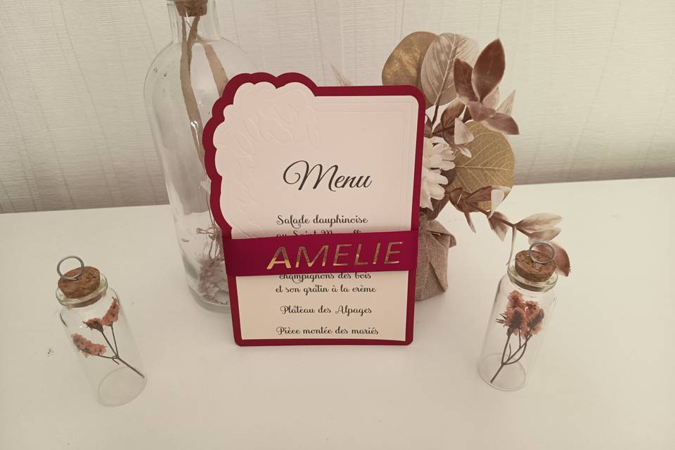 Menu de mariage