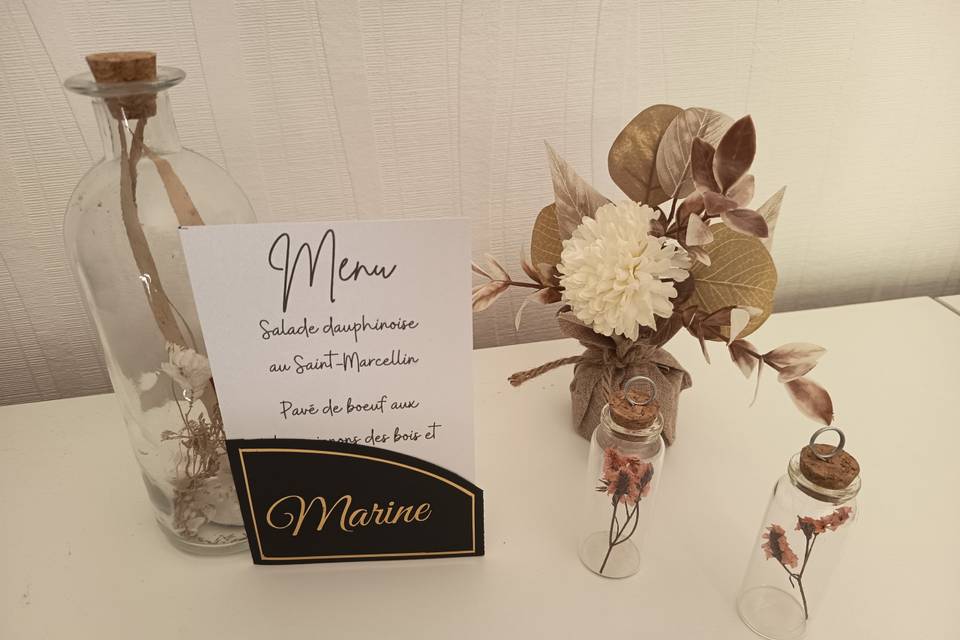Menu avec son marque-place