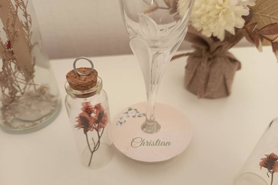 Marque-verre mariage