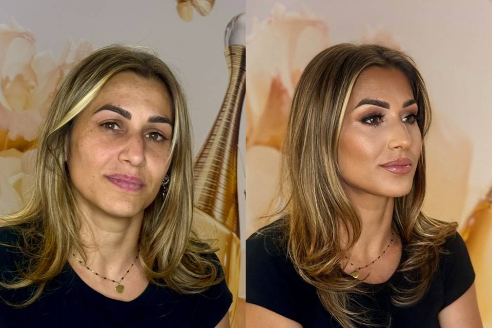 Avant/Apres makeup sophistiqué