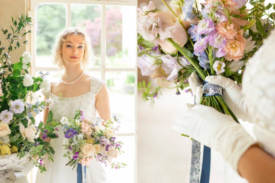 Mariée et bouquet