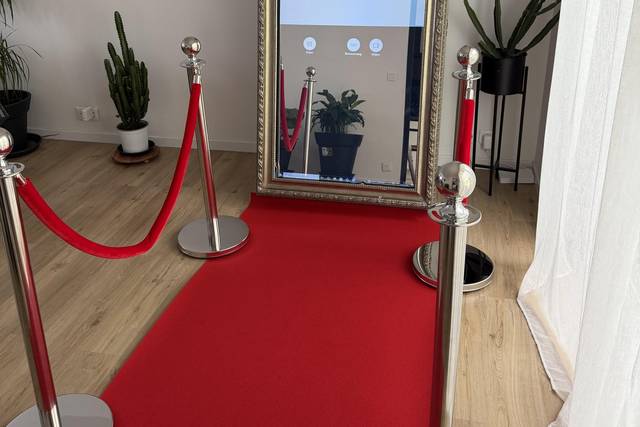 Photobooth mariage cadre silve