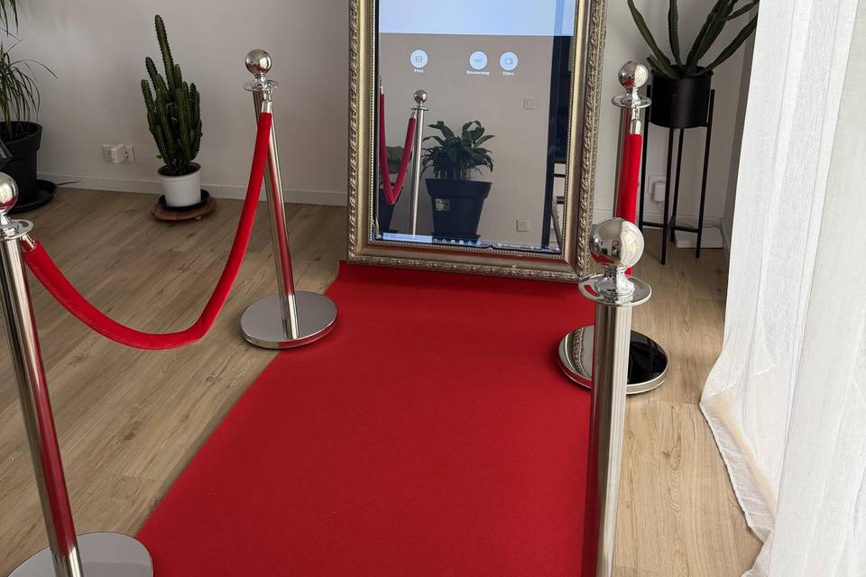 Photobooth mariage cadre silve