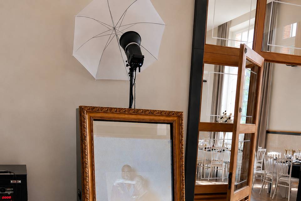 Photobooth mariage cadre or