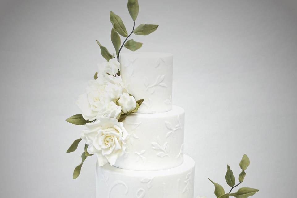 Wedding cake texture feuille