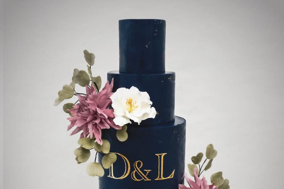 Wedding cake bleu de nuit