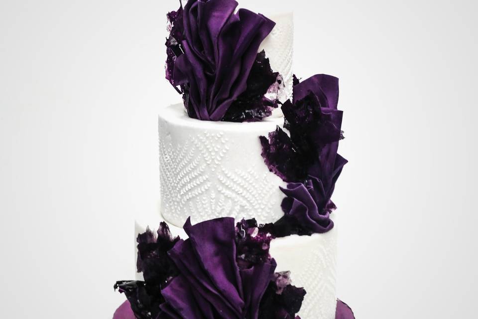 Wedding cake purple